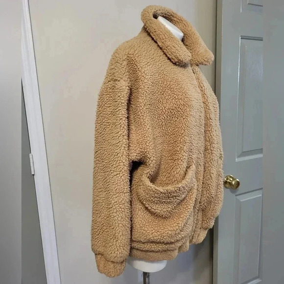 I.AM.GIA Neutral Pixie Oversized Full Zip Teddy Bear Bomber Jacket/Coat(XS/S) - Picture 5 of 12